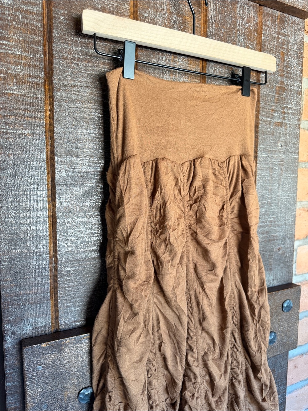 Surrealist ruched maxi skirt womens size small textured crinkled may fit XS - Picture 5 of 7